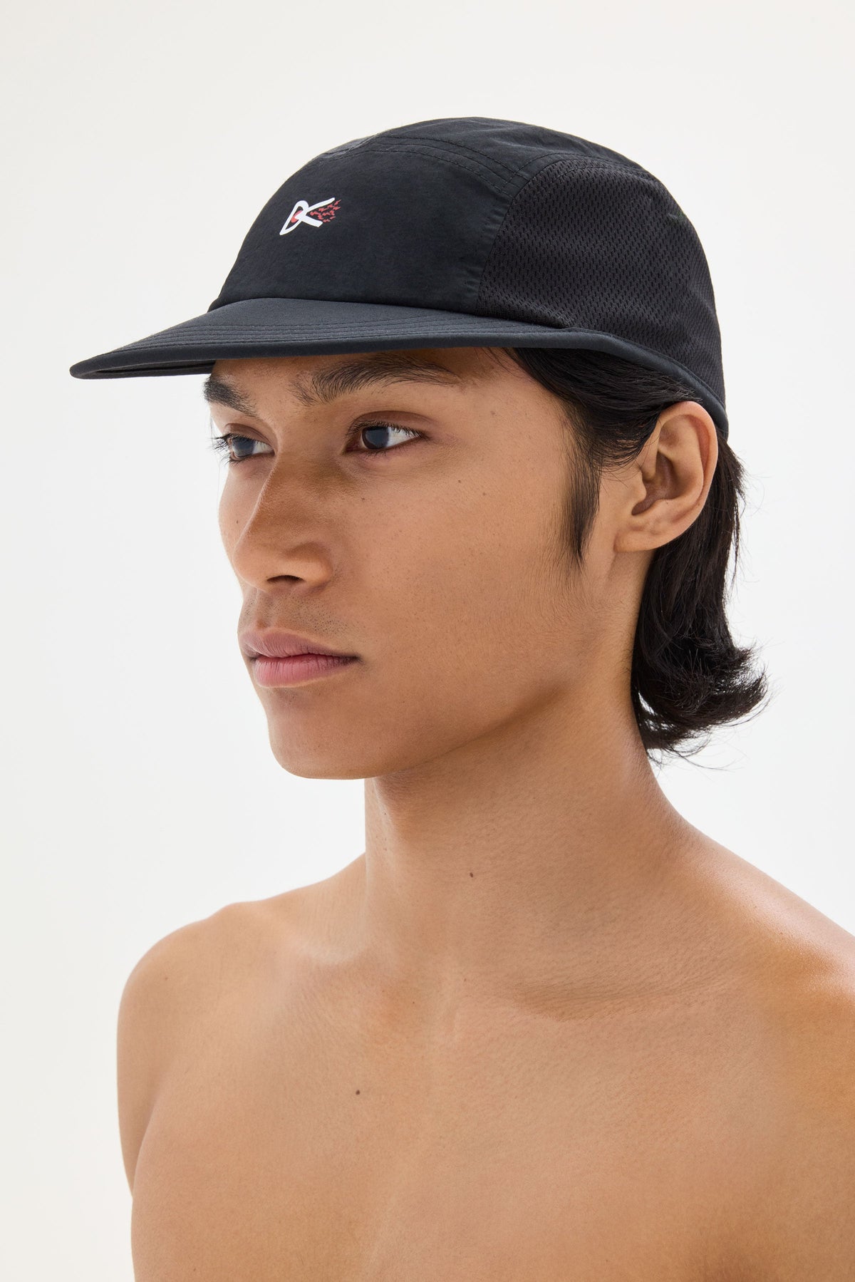 District Vision Nylon Paneled Mesh Hat Black