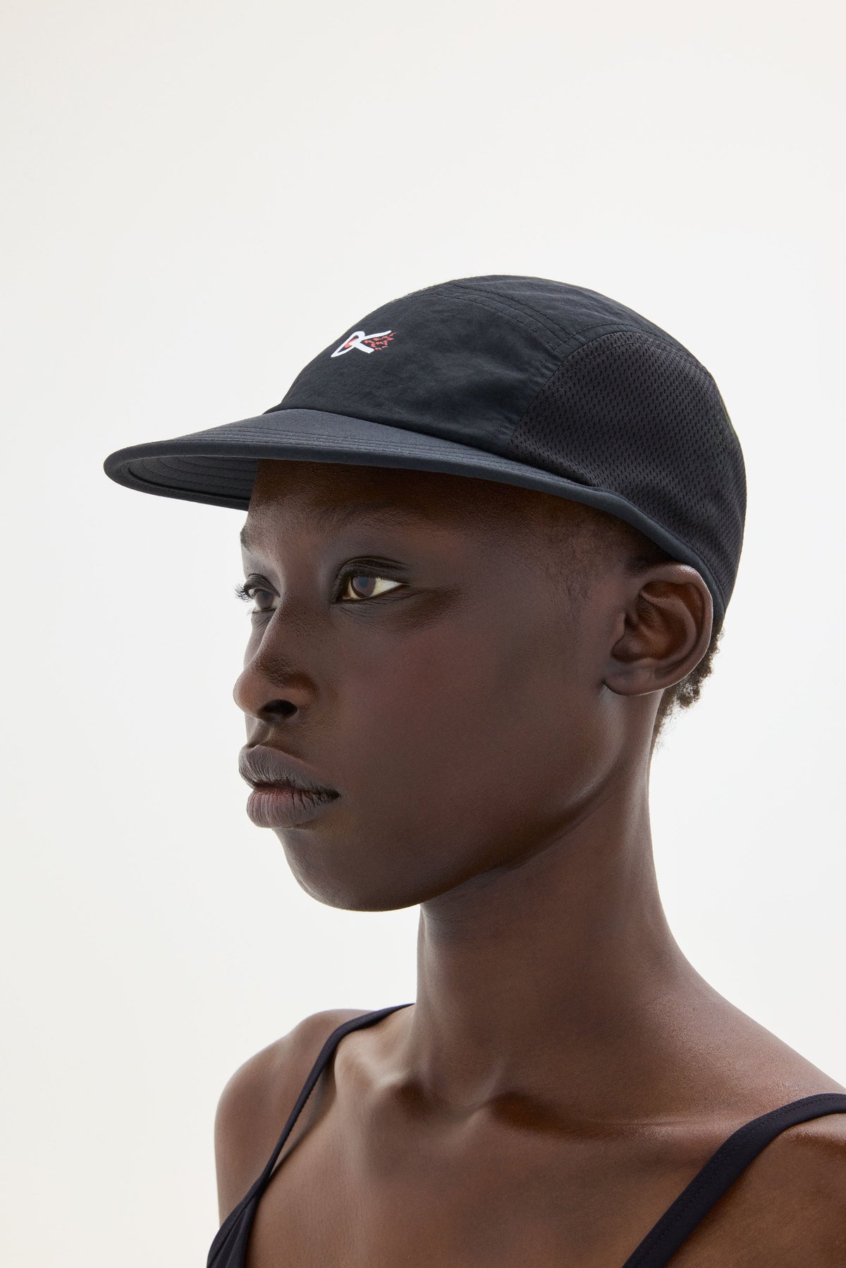 District Vision Nylon Paneled Mesh Hat Black