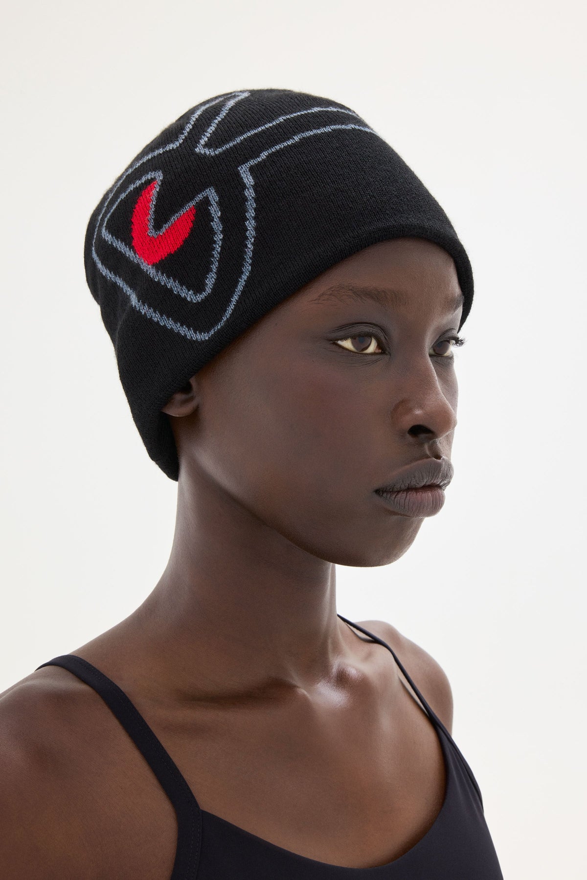 District Vision Merino Wool Beanie Black/Red