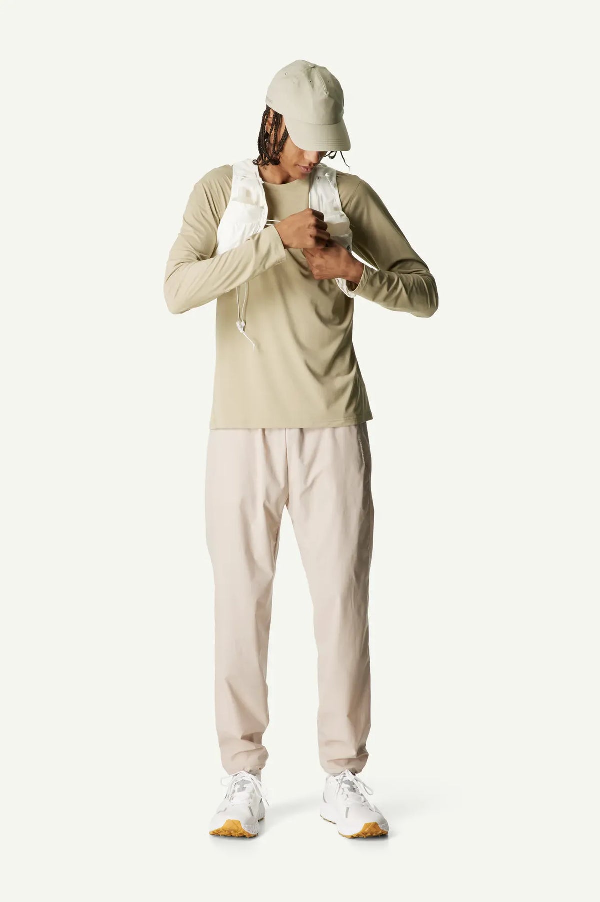 M's Pace Air LS Tee Powder Green