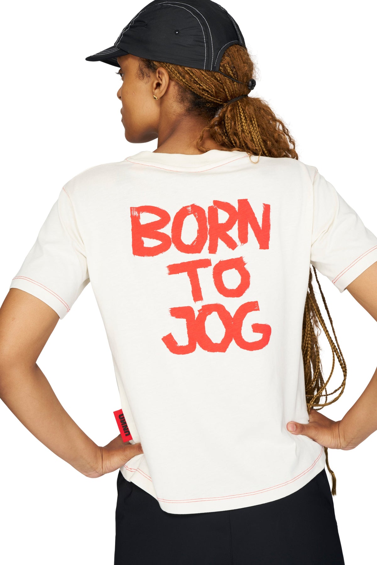 UNNA Born To Jog Tee Women Vanilla White