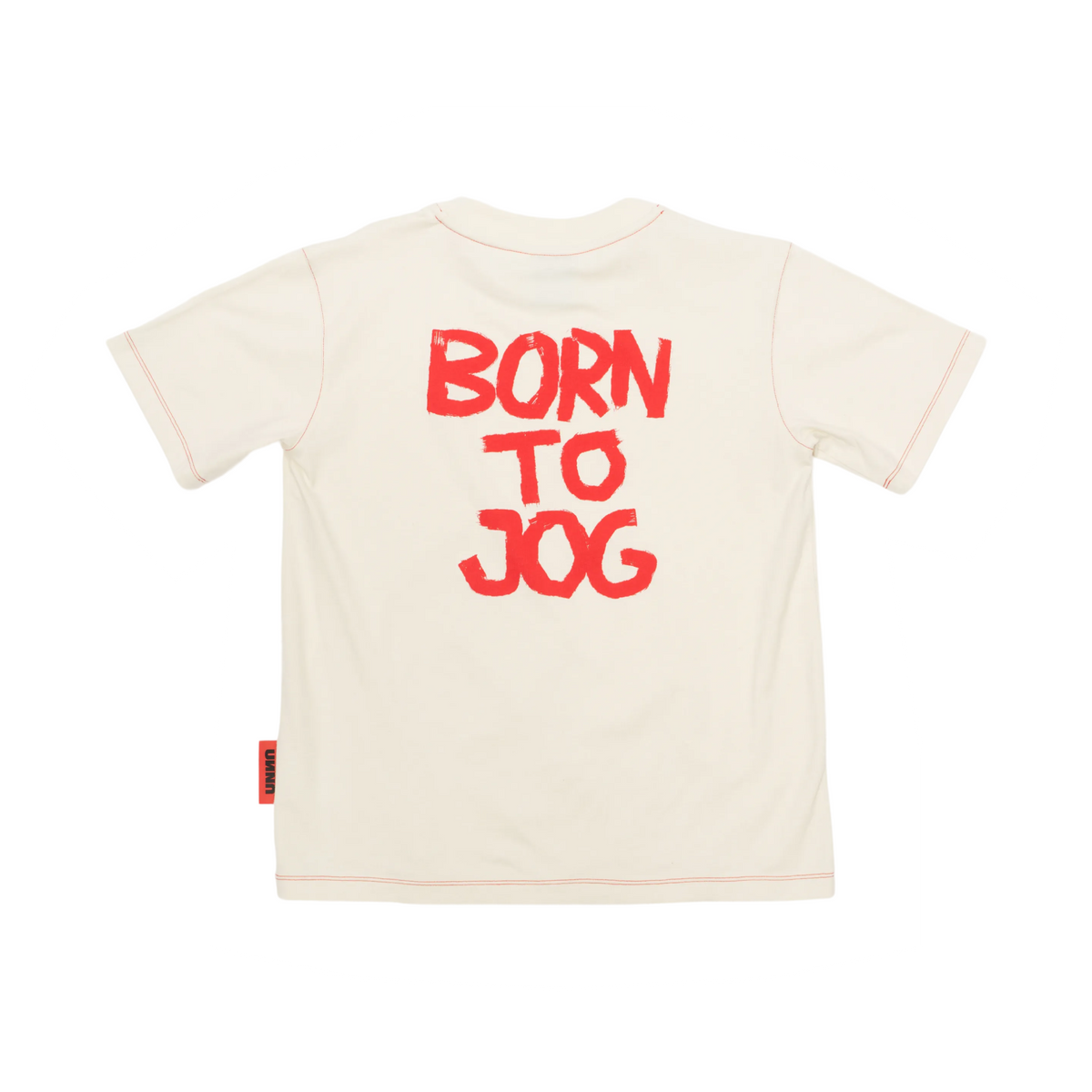 UNNA Born To Jog Tee Men Vanilla White