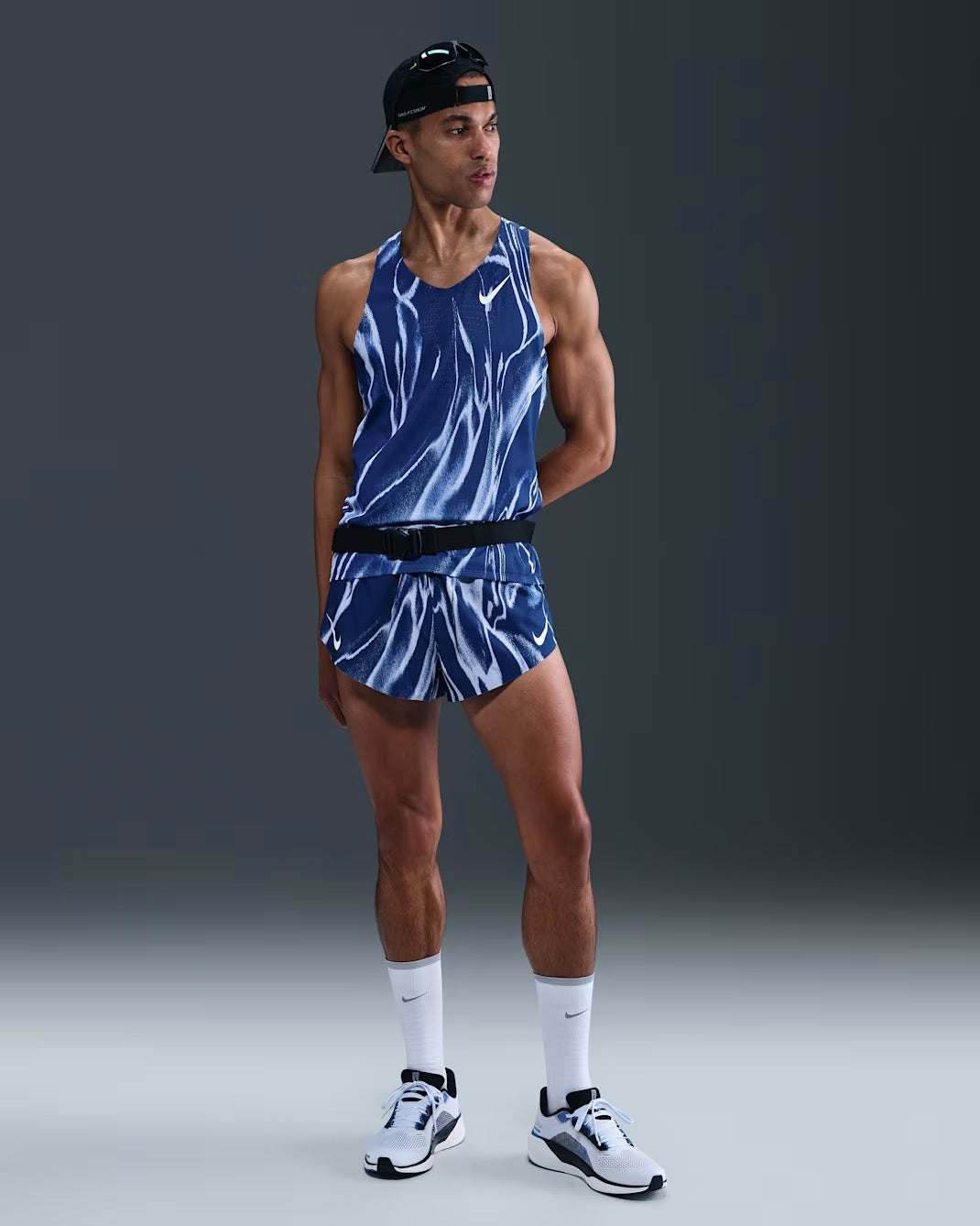 AeroSwift Men's Dri-FIT ADV Singlet - Coastal Blue/White – Run
