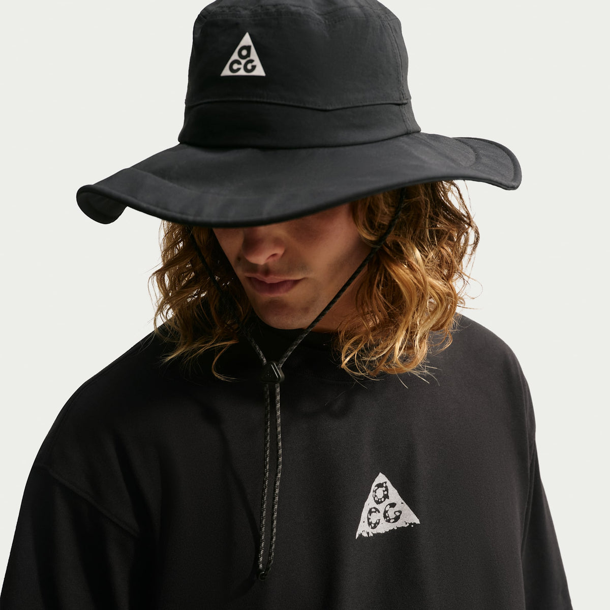 ACG Men's Dri FIT T Shirt in Black/Light Orewood Brown