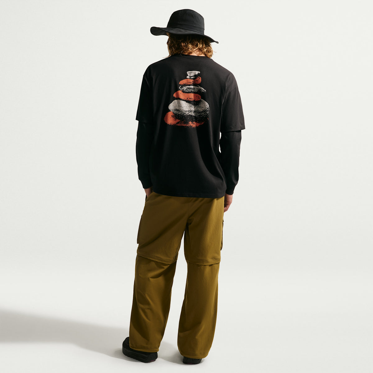 ACG Men's Dri FIT T Shirt in Black/Light Orewood Brown