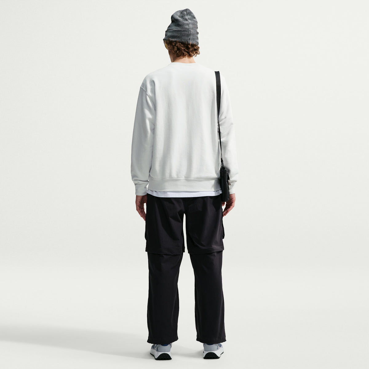 ACG Tuff Fleece Men's Dri FIT Crew Neck Sweatshirt in Summit White/Black
