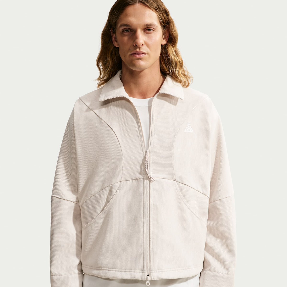 ACG Dolomiti Corduroy Jacket in Light Orewood Brown/Light Crimson/Summit White