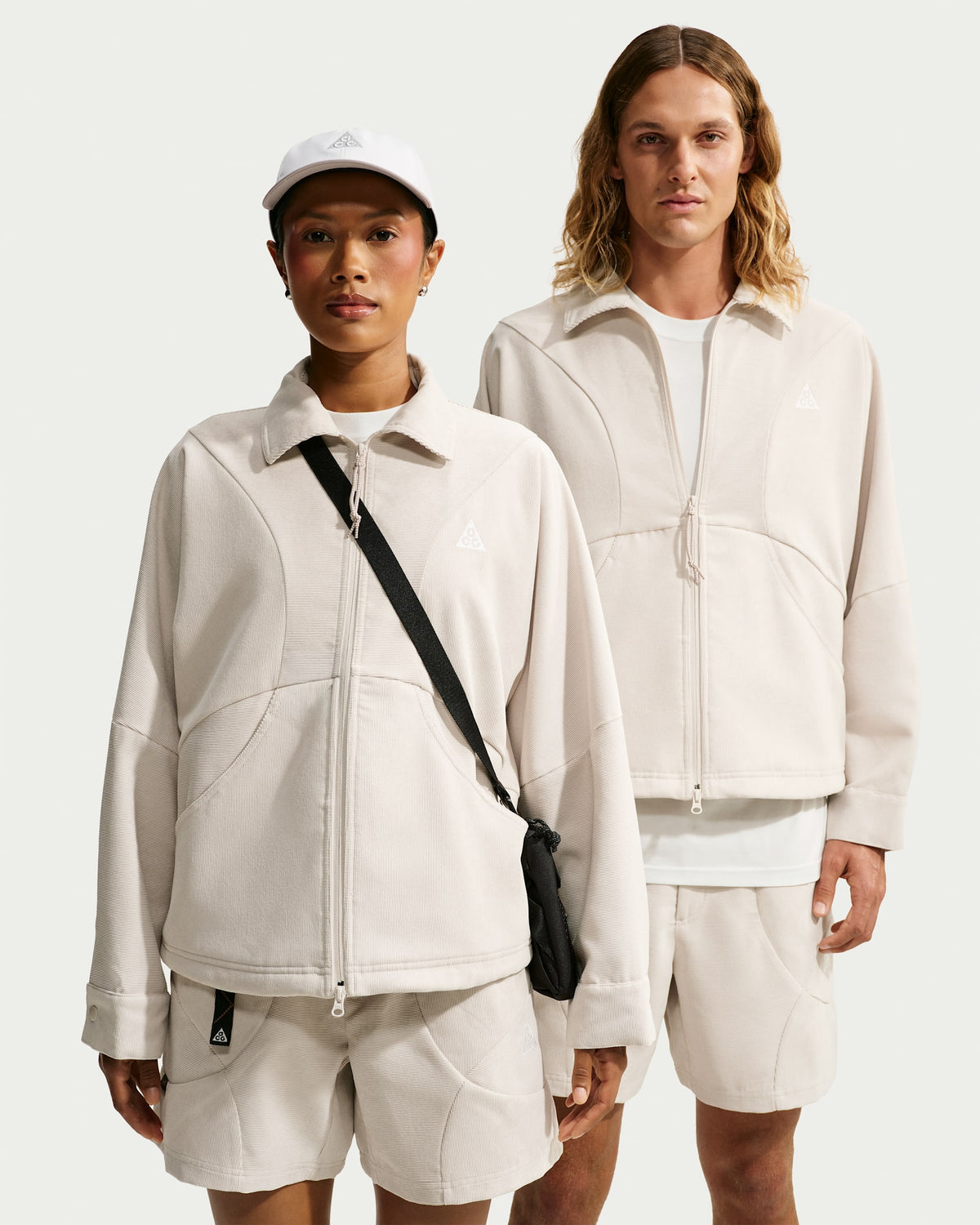 ACG Dolomiti Corduroy Jacket in Light Orewood Brown/Light Crimson/Summit White