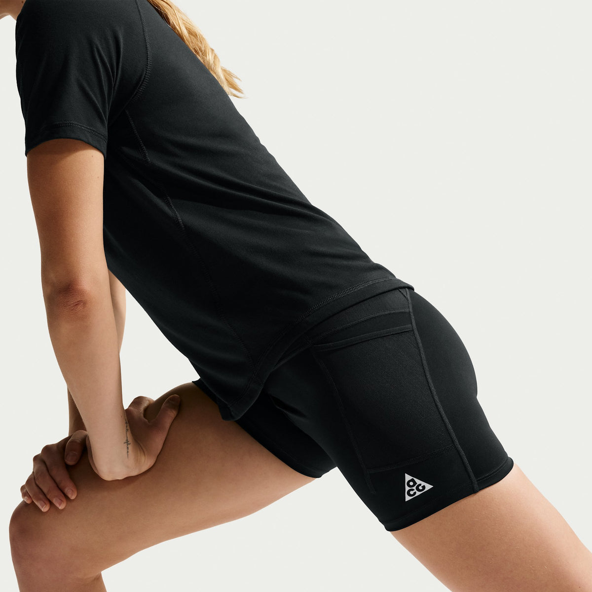 ACG Women's Dri FIT High Waisted Trail Running Shorts in Black/Summit White