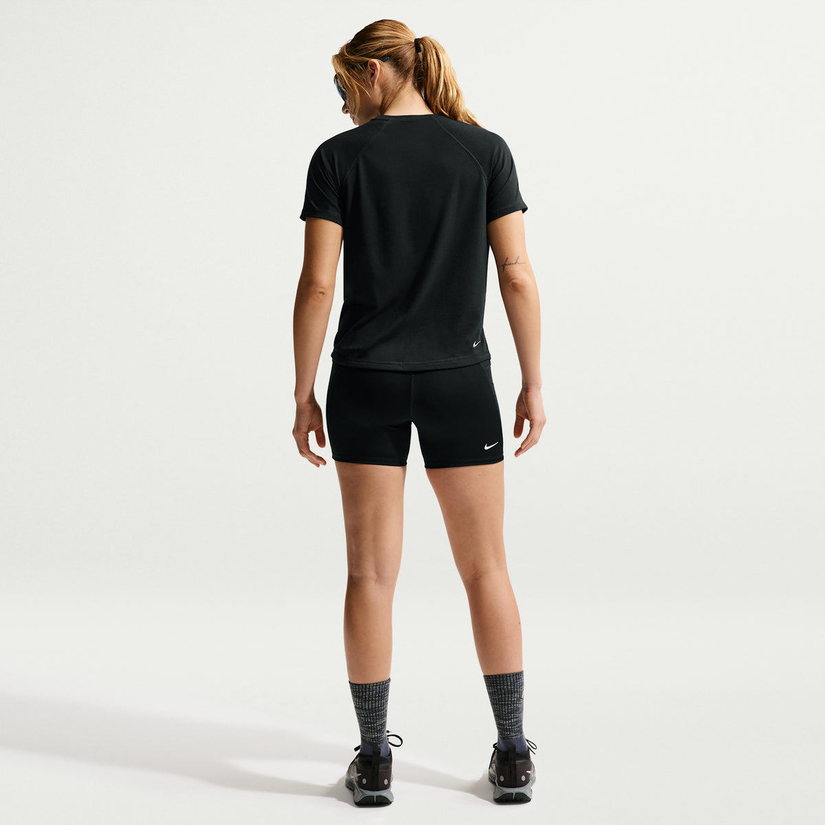 ACG Women's Dri FIT High Waisted Trail Running Shorts in Black/Summit White
