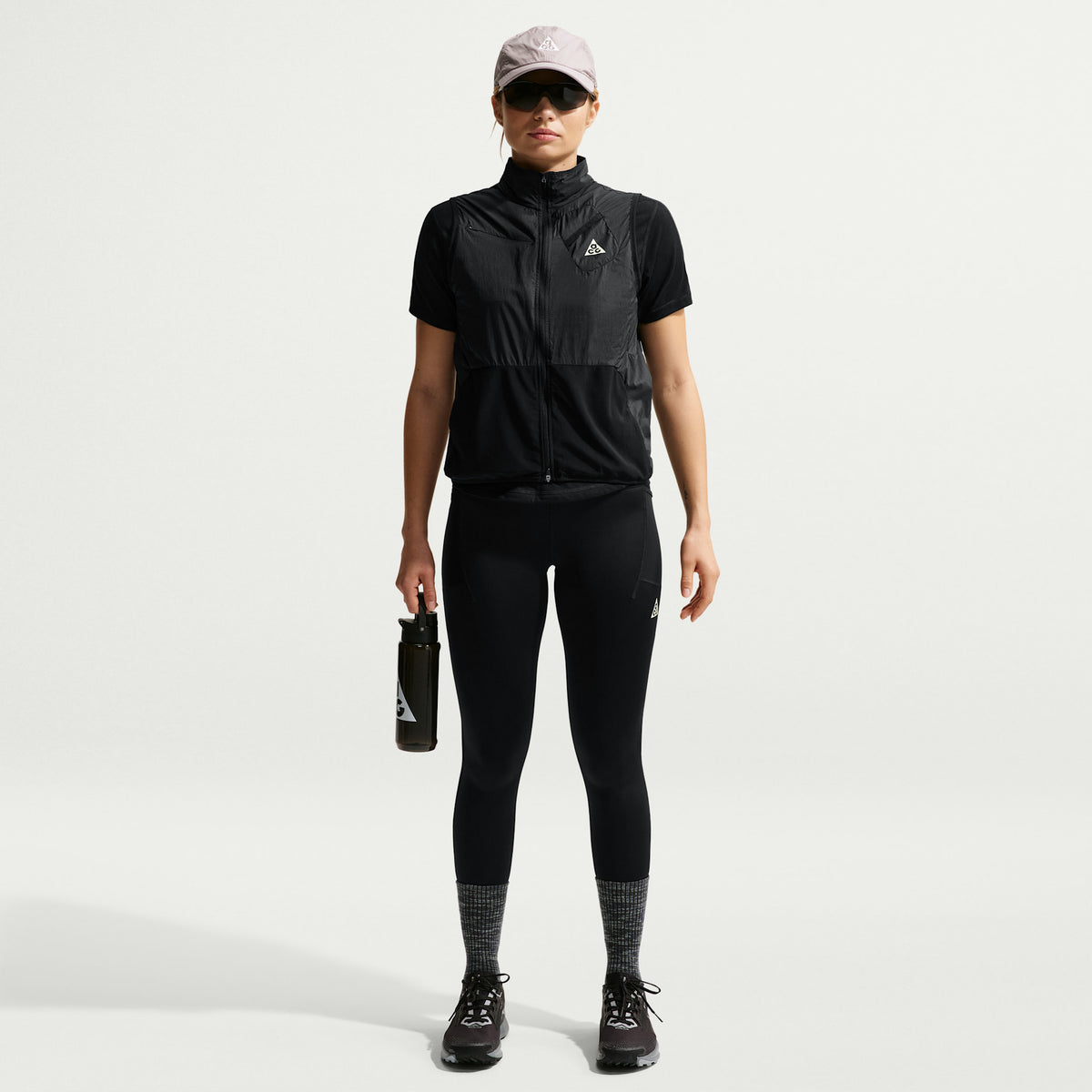 ACG Women's Dri FIT High Waisted 7/8 Trail Running Leggings in Black/Summit White