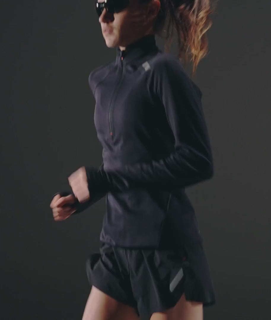 Wooltech Top Damen - Schwarz