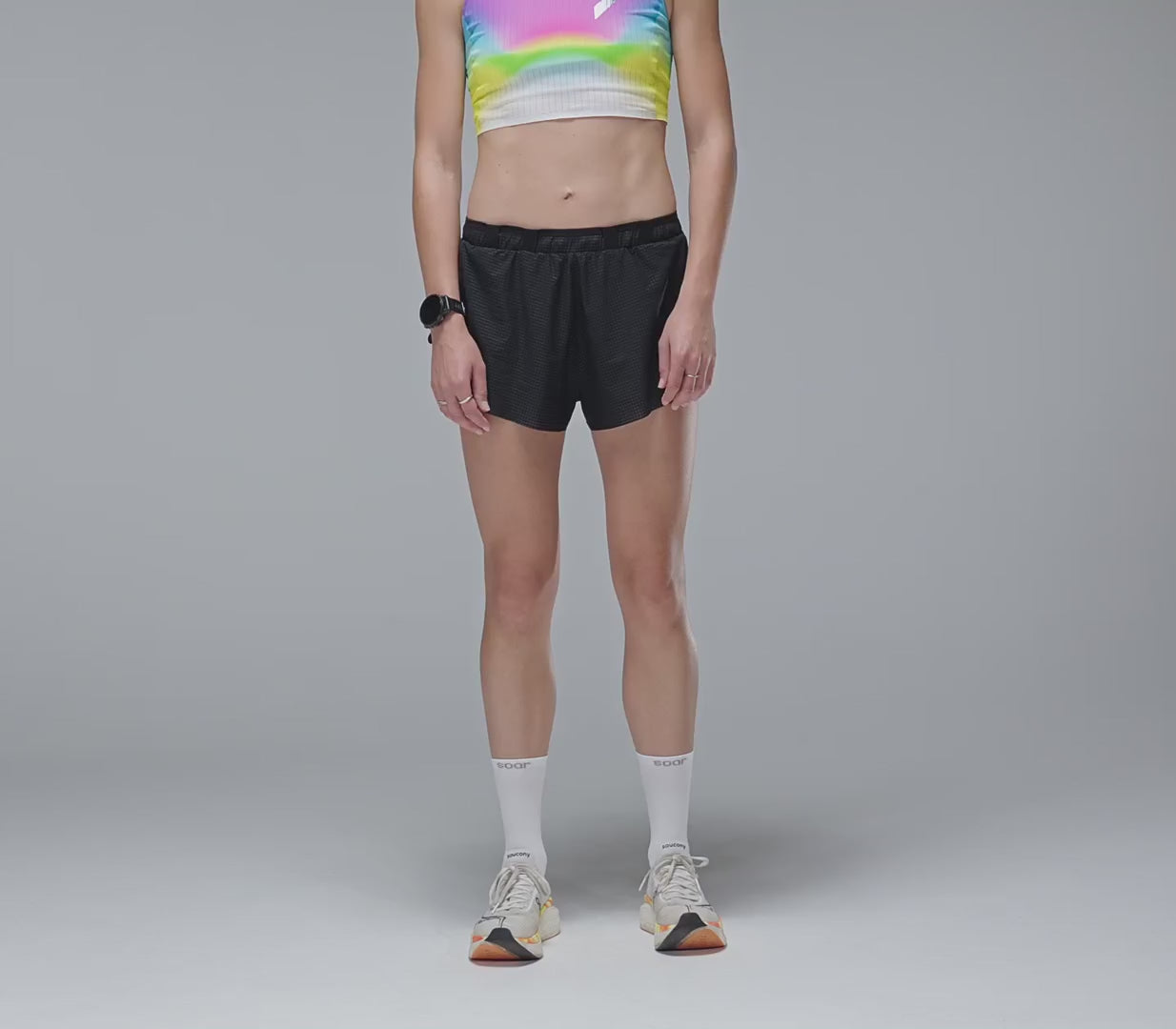 Marathon-Shorts für Damen – Schwarz